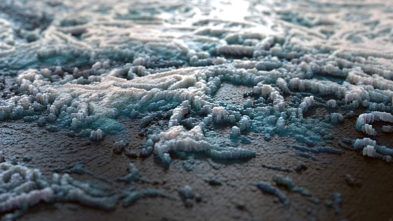 Illustration for article titled Gorgeous renders look like alien planets or Minecraft worlds